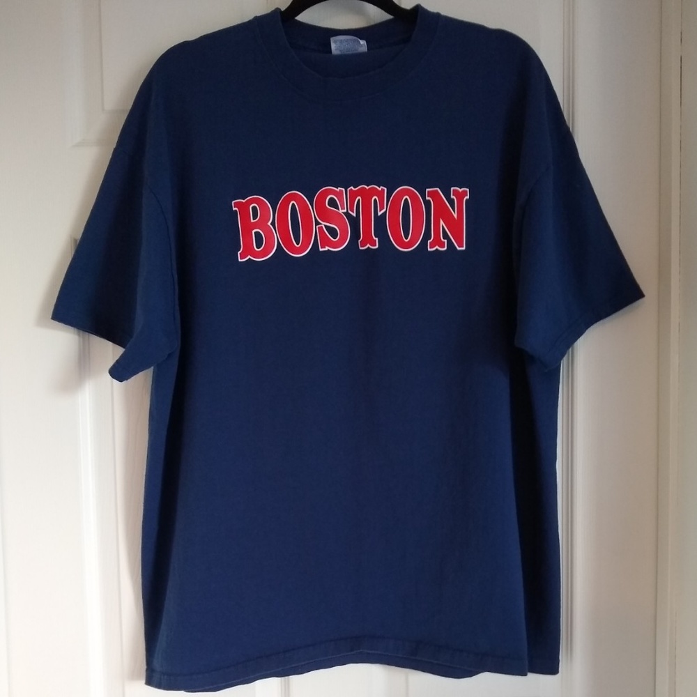 Adult Navy Boston Red Sox T-Shirt, Size XL